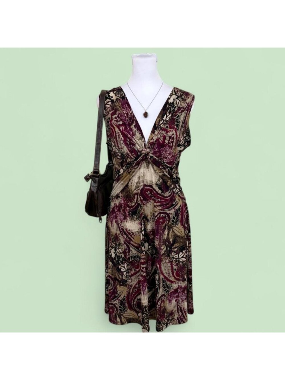 90s paisley boho dress